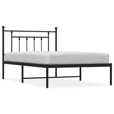 Immagine prodotto di vidaXL Struttura letto con testiera in metallo nero 100x200 cm