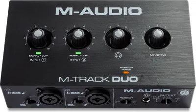 Immagine prodotto di M-AUDIO M-Track Duo USB Audio interface Crystal preamplifier 16 bit 48 kHz Black