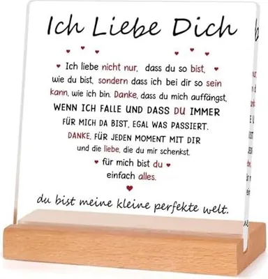 Produktbild von Ich Liebe Dich Geschenke für Frauen Männer Hochzeitstag Geschenk für Brautpaar Jahrestagsgeschenk für Ihn Sie Partner Geschenke Liebesgeschenk für Ihn Sie