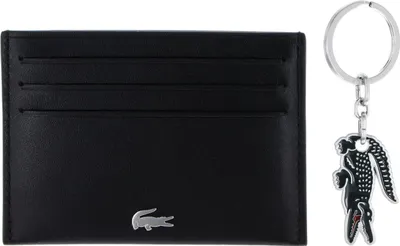 Produktbild von LACOSTE Kartenhalter Schlüsselanhänger CC Key Ring Box Noir Kr Croc Sinople dunkelgrün