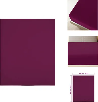 Immagine prodotto di vidaXL Lenzuolo matrimoniale 2 pz. Jersey Bordeaux rosso 100x200 cm in cotone - Lenzuolo matrimoniale