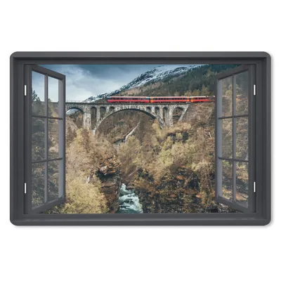Produktbild von MuchoWow® Mauspad Mousepad Aussicht - Berg - Zug 27x18 cm - Mousepads - Maus Mat - Pad - Mausunterlage - Büroartikel - Desk Matten