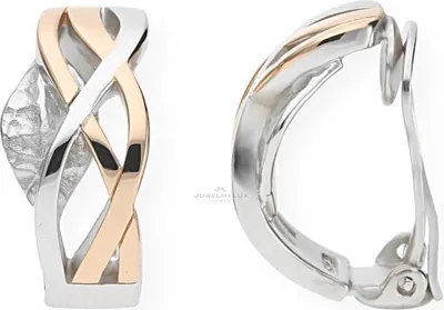Produktbild von JuwelmaLux Ohrclips 925 Silber teils Roségold plattiert JL20-06-0307