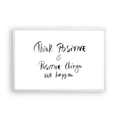 Produktbild von Gerahmtes Poster - Weißer Rahmen - Motto Gedanke positiv - 91,5x61 cm - Wand Bild - Wanddeko - Wandbilder - Kunstposter - Wandposter - Bilderrahmen - Bilder - Kunstdruck - Wandbild - P2WAA91x61-4162