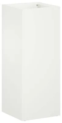 Obrázek produktu pro vidaXL Zahradní květináč, bílý, 20 x 20 x 40 cm, ocel s pozinkovaným povrchem