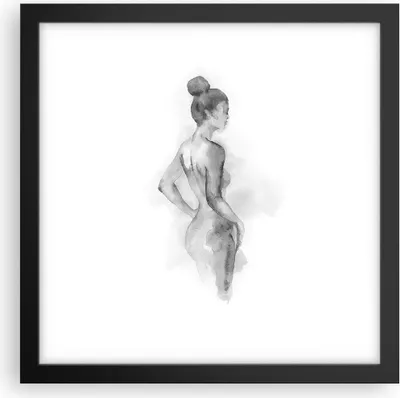 Produktbild von Gerahmtes Poster - Schwarzer Rahmen - Frau Körper Stück - 30x30 cm - Wand Bild - Wanddeko - Wandbilder - Kunstposter - Wandposter - Bilderrahmen - Bilder - Kunstdruck - P2BAC30x30-4995