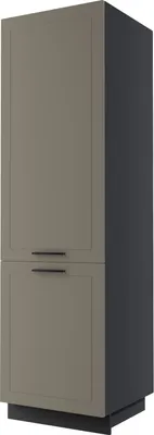 Produktbild von Vorratsschrank KVANTUM Q-D14/DP/60/207 2-türig 60cm Korpus- & Frontfarbe wählbar,beige matt,schwarz
