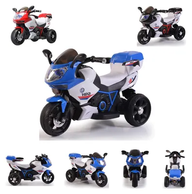 Produktbild von Kinder Elektromotorrad HP2 FB-6187, mit Musikfunktion, Spielzeugkorb, ab 3 Jahre blau
