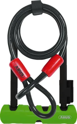 Produktbild von ABUS Bügelschloss Ultra 410 + SH34-Halterung + Sicherungskabel Cobra 10/120  - Fahrradschloss mit Rundbügel - ABUS-Sicherheitslevel 8 - 180 mm Bügelhöhe