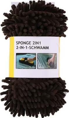 Zdjęcie produktu dla Gąbka Z Mikrofibry Do Mycia Polerowania Auta Samochodu Duża Dunlop  2w1 PE