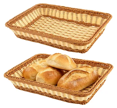 Image de Omgoods - Paniers en osier pour pain - Lot de 2, 40 x 30 x 8 cm