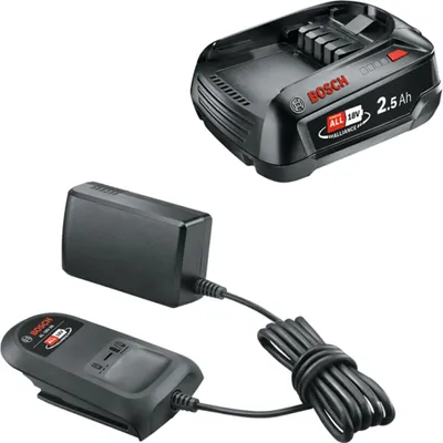 Immagine prodotto di Bosch Starter Set 18V - Batterieladegerät + Batterie - Li-Ion - 2,5 Ah - 2 A (1600A02625)