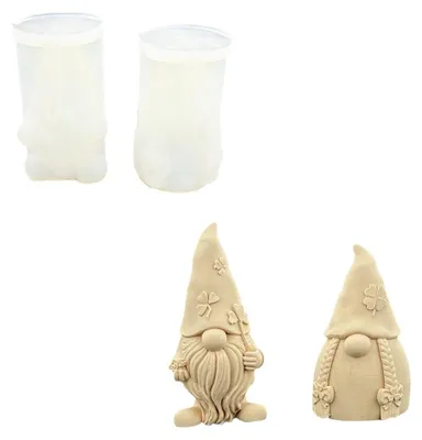 Image de Jesmonite Set de moules en silicone Jouets de bricolage Nain garçon et fille