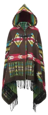 Productafbeelding van MeiPing damesboheemse omslagdoeken met capuchon, mantels, shawls, geschikt voor koud weer, koffie