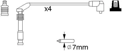 Produktbild von Bosch Zündleitungssatz  0 986 357 126
