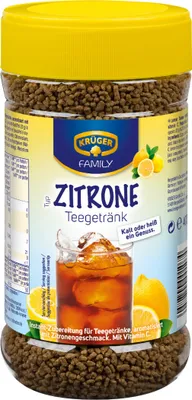 Produktbild von Krüger Family Zitrone Teegetränk | löslicher Tee| 400g Dose