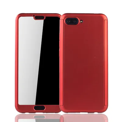 Productafbeelding van Beschermhoes voor Huawei Honor 10, volledige hoes met schermbescherming, 360 graden, rood