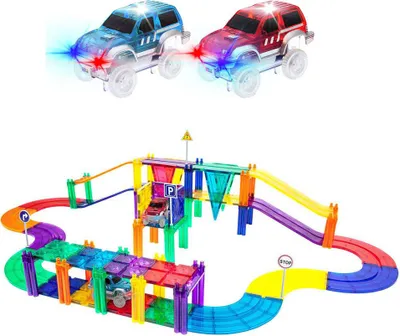 Image de PicassoTiles Race Track - tuiles de construction magnétiques, 50dlg.