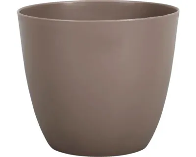 Zdjęcie produktu dla Plastikowa osłonka na doniczkę PATRICIE Ø 11 x 10 cm brązowo-szara