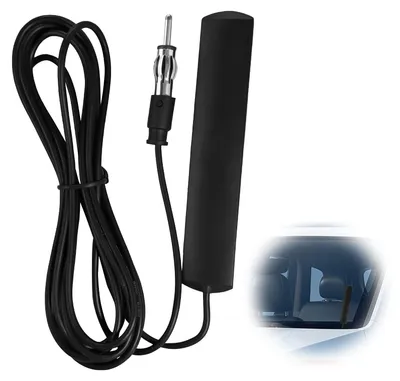 FM-Innenantenne für Auto, 3 m Kabel, DIN-Stecker, selbstklebend