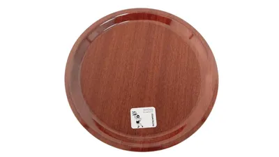 Produktbild von Tablett Holz Dekor Serviertablett Rutschfest Ø 32 cm