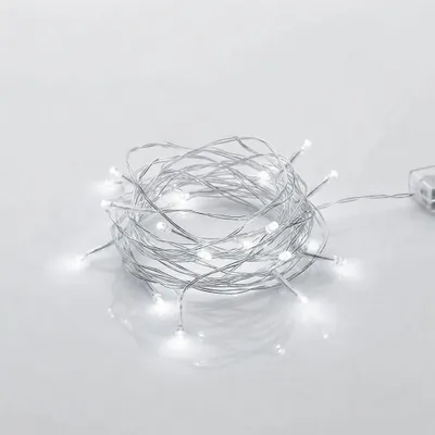 Image de Guirlande lumineuse avec 20 LED en blanc froid - 200 cm - Guirlande de table de Noël Décoration Eclairage intérieur