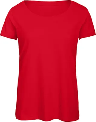 Produktbild von B&C TW056 | DamenTriblend T-Shirt /Sehr langlebig, flexibel, faltenfrei - Farbe: Red - Größe: XS