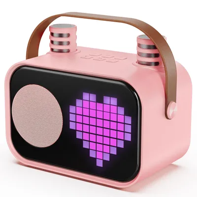 Produktbild von JYX Karaoke Lautsprecher Rosa – Bluetooth-Mikrofon Set für Kinder & Damen