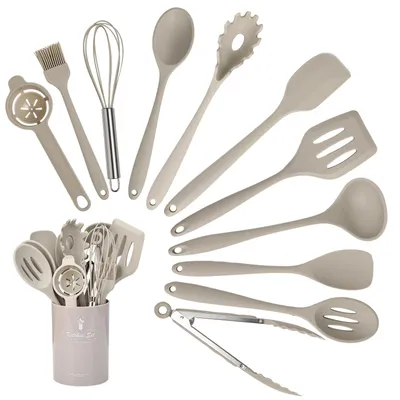 Produktbild von VINATO 12-teiliges Küchenhelfer Set aus Lebensmittelechtem Silikon & Edelstahl,