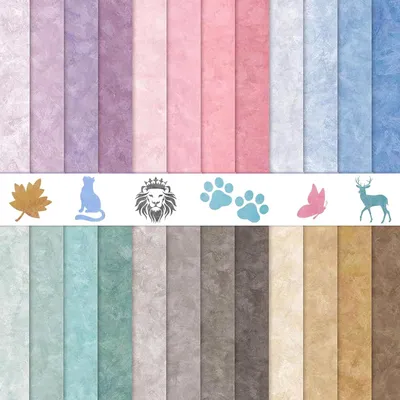 Obrázok produktu pre Farebné papiere do scrapbooku, 24 listov, jednostranne potlačené, vhodné na scrapbookovanie