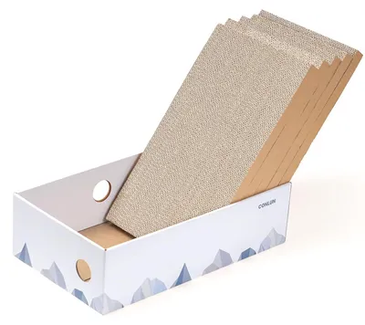 Zdjęcie produktu dla Solidchoice - Zestaw 5 kartonowych drapaków dla kotów