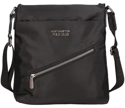 Image de Sac bandoulière pour hommes, marque Northampton Polo Club, en nylon vegan, couleur noire
