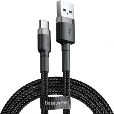 Zdjęcie produktu dla Kabel Baseus Cafule USB-C 2A 2 m (szary + czarny)