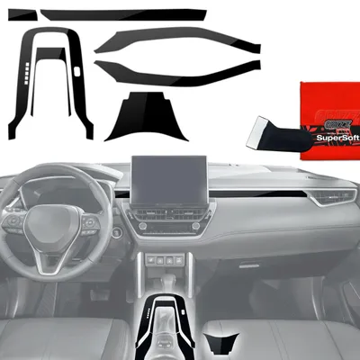 Obrázok produktu pre Ochranné fólie 7 v 1 Grizz Protector na stredovú konzolu – Toyota Corolla (2019–2025), čierna lesklá