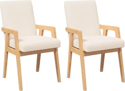 Produktbild von Esszimmerstühle mit Kissen 2 Stk. Massivholz Gummibaum
