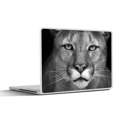 Produktbild von MuchoWow® Laptop Aufkleber Sticker Cover Panther - Wildlife - Schwarz - Weiß 36.5x27.5 cm - Laptop-Sticker
