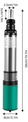 Immagine prodotto di Pompa sommergibile per pozzi profondi - 320 W - 4500 giri/min - cavo da 16 metri - grado di protezione IPX8 - acciaio inossidabile - colore argento
