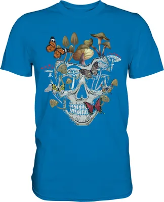 Produktbild von Natur Schmetterling Totenkopf Insekten T-Shirt – Royal Blue / M