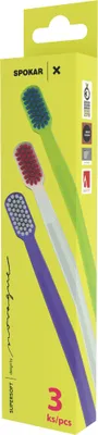 Produktbild von Spokar Soft Toothbrushes - Pack of 3