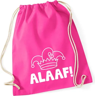 Produktbild von Huuraa Turnbeutel Alaaf Narrenkappe 12 Liter Fuchsia Baumwolle Rucksack Geschenkidee