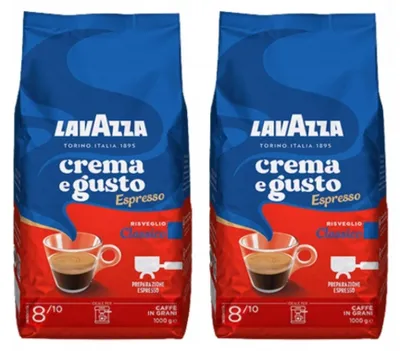 Image de Café en grains Crema e Gusto Classico, lot de 2 x 1 kg - Lavazza