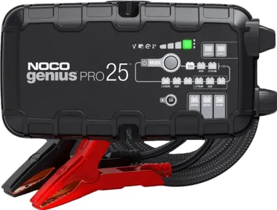Zdjęcie produktu dla Ładowarka Noco GENIUSPRO25 EU 6V/12V/24V do akumulatorów ołowiowych i litowych z zaciskami krokodylkowymi i końcówkami kablowymi