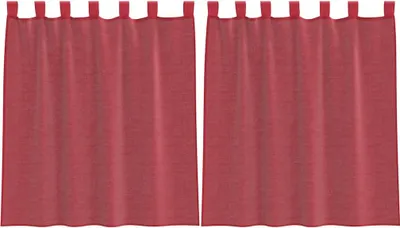 Produktbild von vidaXL Voile Vorhänge mit Stangentaschen 2 Stk. Weinrot
