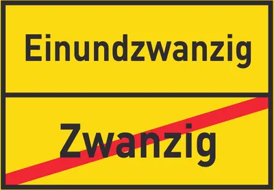 Produktbild von Einundzwanzig Zwanzig Schild Ortsschild A6 (105x148mm)