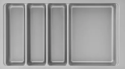 Produktbild von Agoform Besteckeinsatz Scoop II Set 474x266x59mm, mit Trenner Kunststoff silber