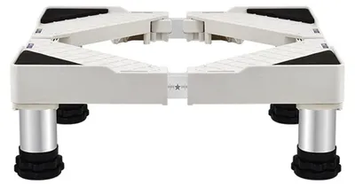Immagine prodotto di Base regolabile per lavatrici e asciugatrici, da 50 a 75 cm, altezza da 10 a 25 cm, in acciaio inossidabile