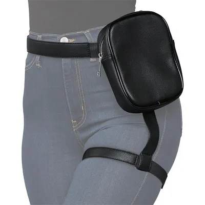 Produktbild von Damen Hüfttasche, Multifunktionale Sport-Aufbewahrungstasche, Atmungsaktiv und Wasserdicht, PVC-Material, Schwarz