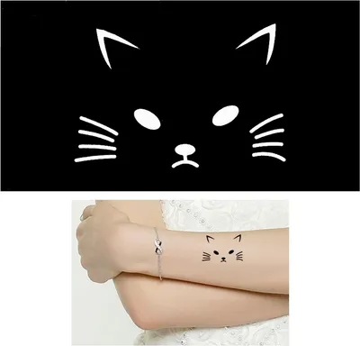 Produktbild von Henna Tattoo Schablone Airbrush Stencil Selbstklebend Katze Kitty Cat
