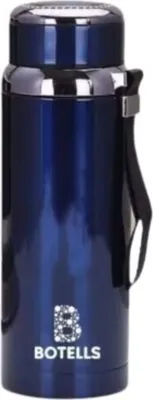 Produktbild von Botells Thermoflasche 800 ml, Edelstahl, Teesieb, Handschlaufe, robust, Vakuum isoliert, doppelwandig, geschmacksneutral (Blau)