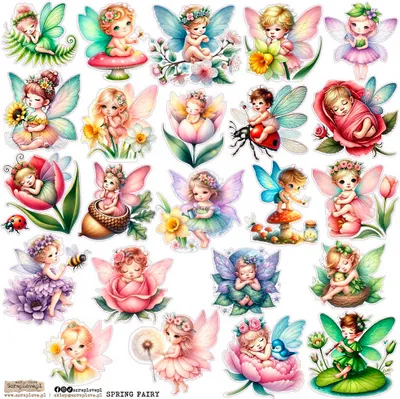 Immagine prodotto di AUFKLEBER ScrapLove Adesivi Dekor - Fata della primavera 1